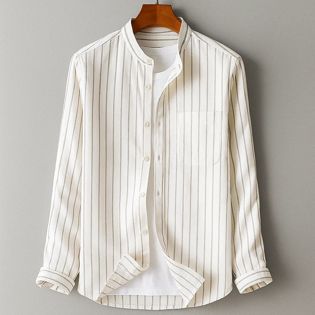 Enzo Cotton and Linen Blend Shirt