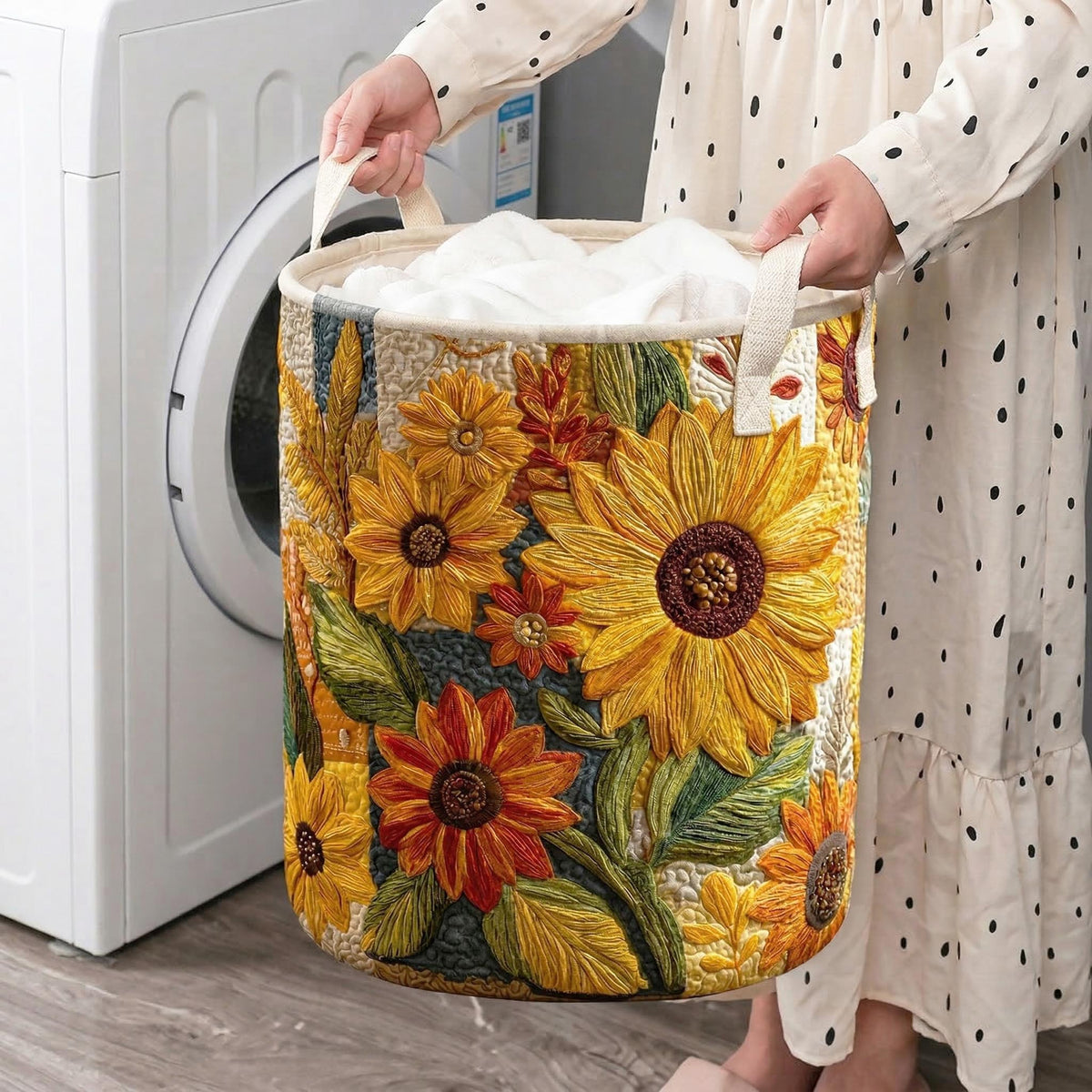 Sunflower Dream | Quilted Storage Basket