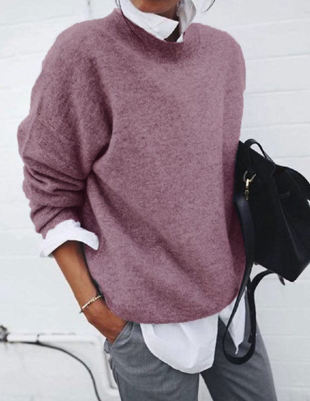 P|H - Soft Crewneck Pullover Sweater Rose