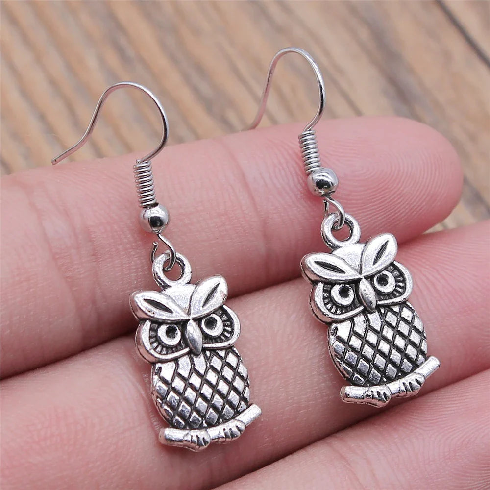 Vintage Owl Bohemian Dangle Earrings