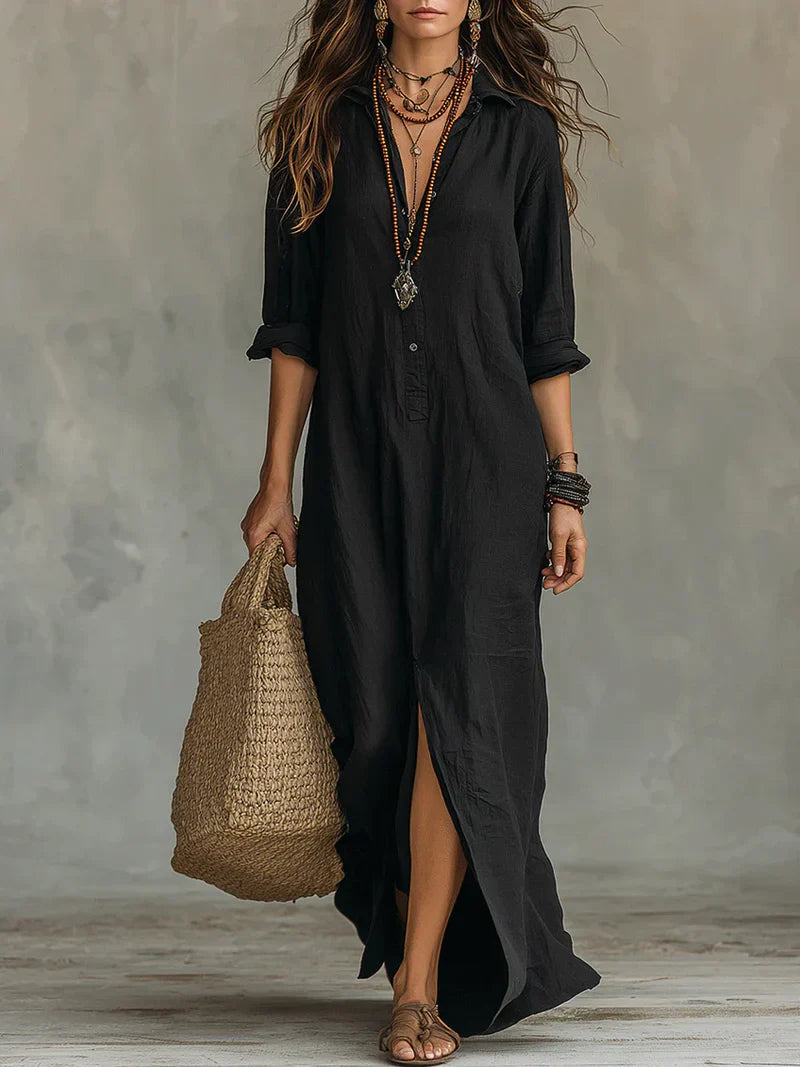Selena™ | Maxi Dress with Buttons