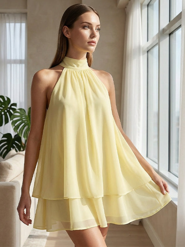 Lightweight and Flowing Mini Layer Dress