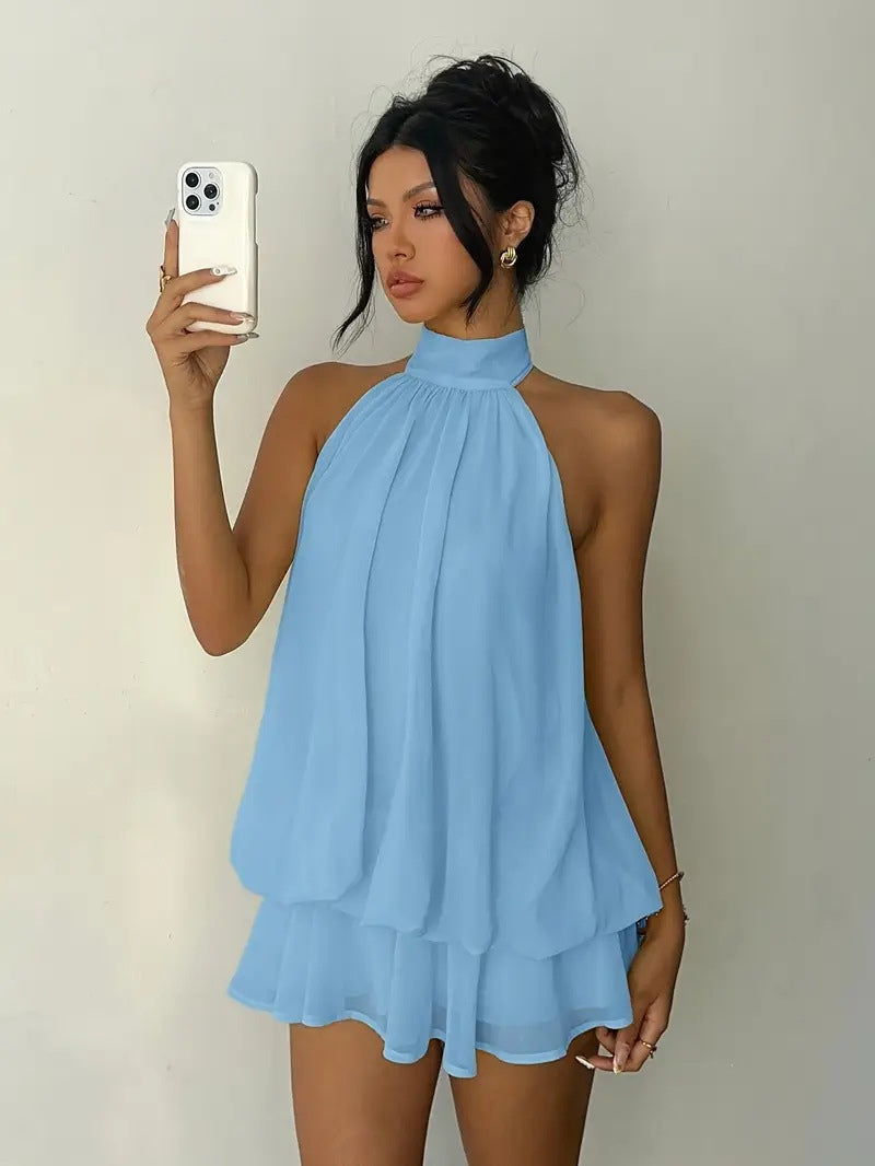 Lightweight and Flowing Mini Layer Dress