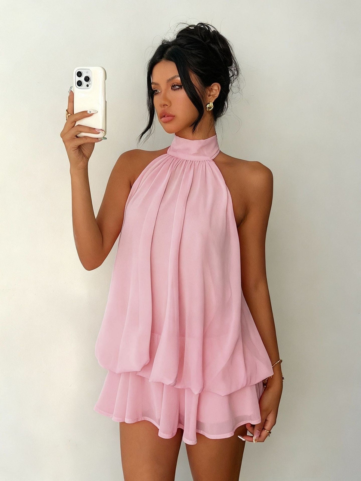 Lightweight and Flowing Mini Layer Dress