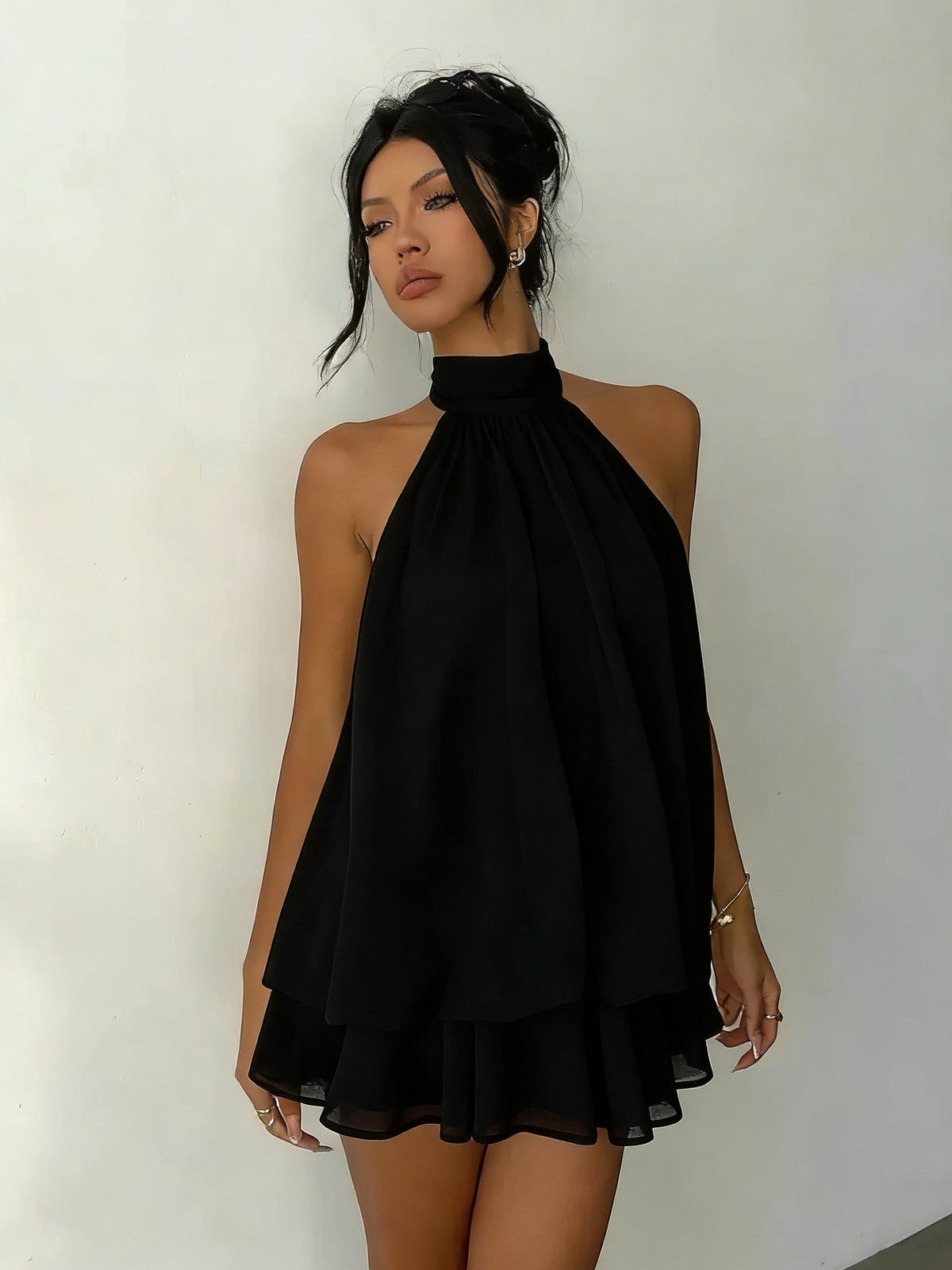 Lightweight and Flowing Mini Layer Dress