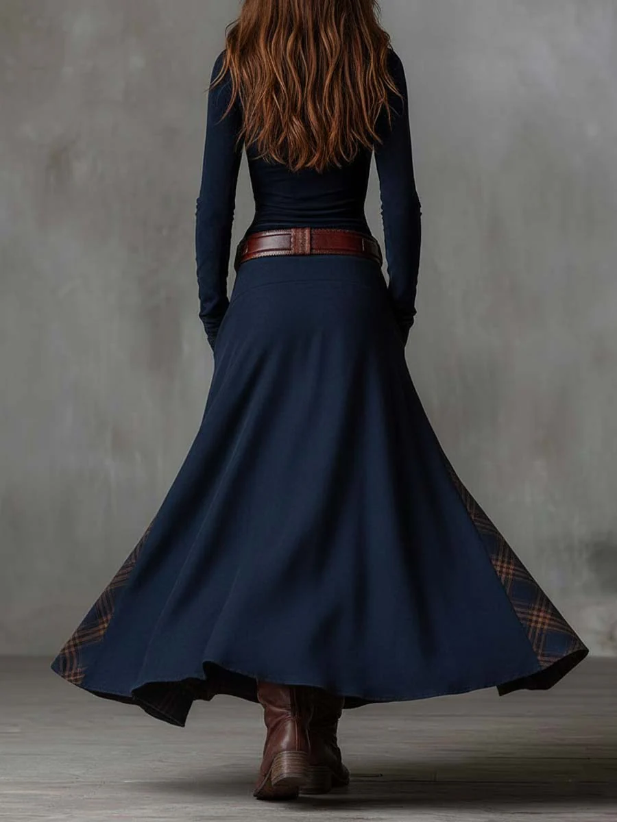 Elise | Maxi Dress in Eco-Friendly Suede with Belt