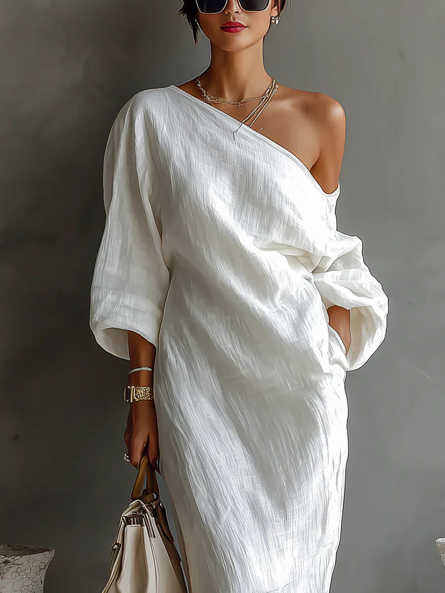 Melisa | Elegant Flowing Asymmetrical Maxi Dress