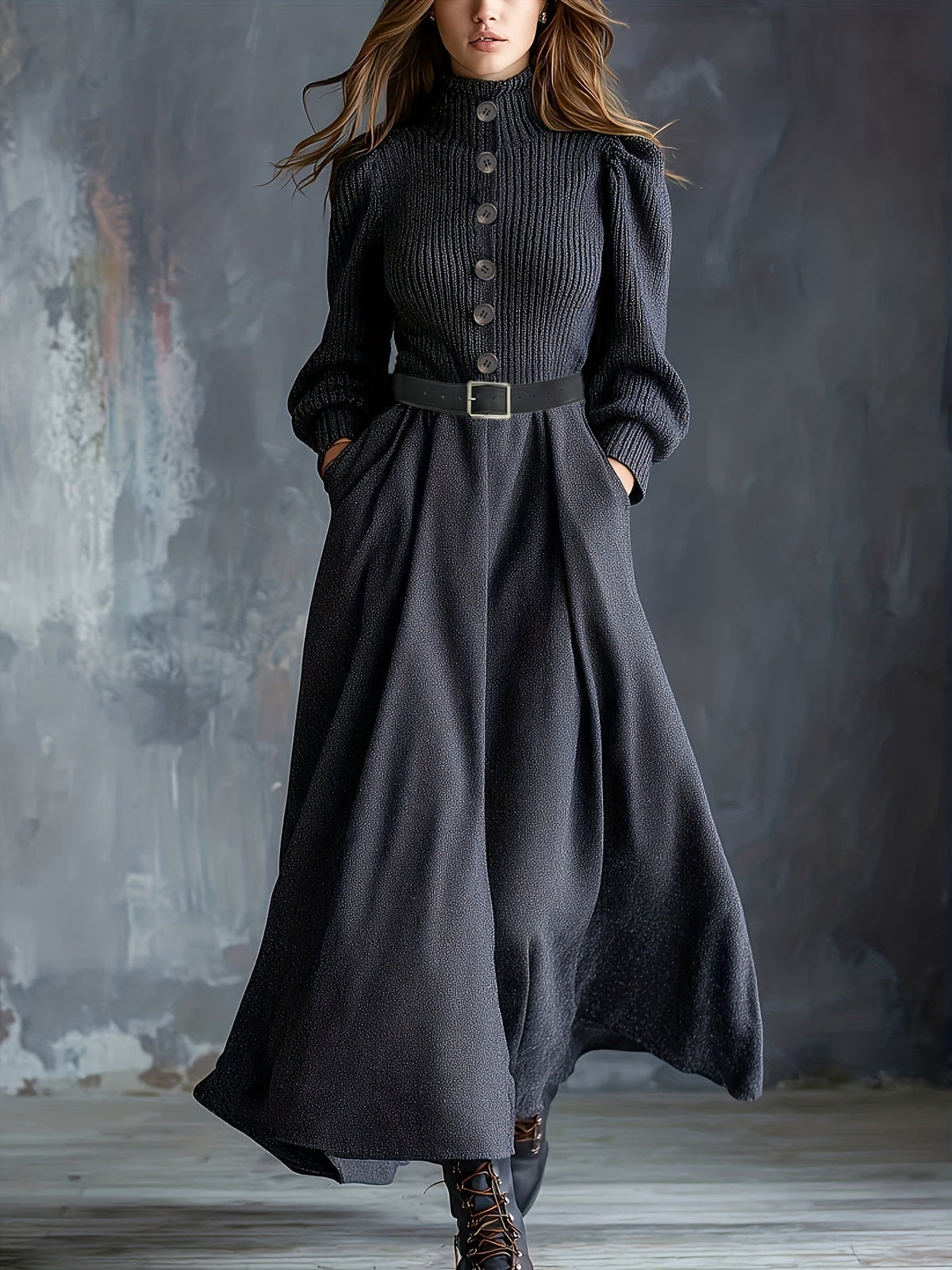 NOEL | VINTAGE WINTER DRESS WITH POCKETS