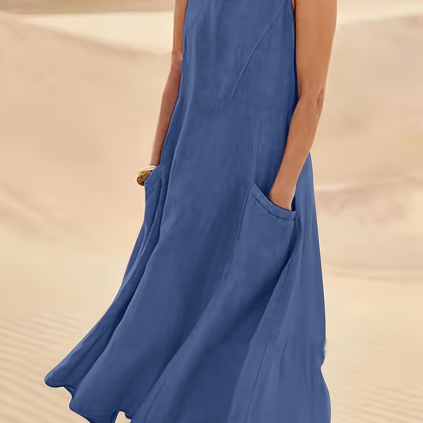 Abigail | Casual Summer Sleeveless Round Neck Women'S Maxi Dress