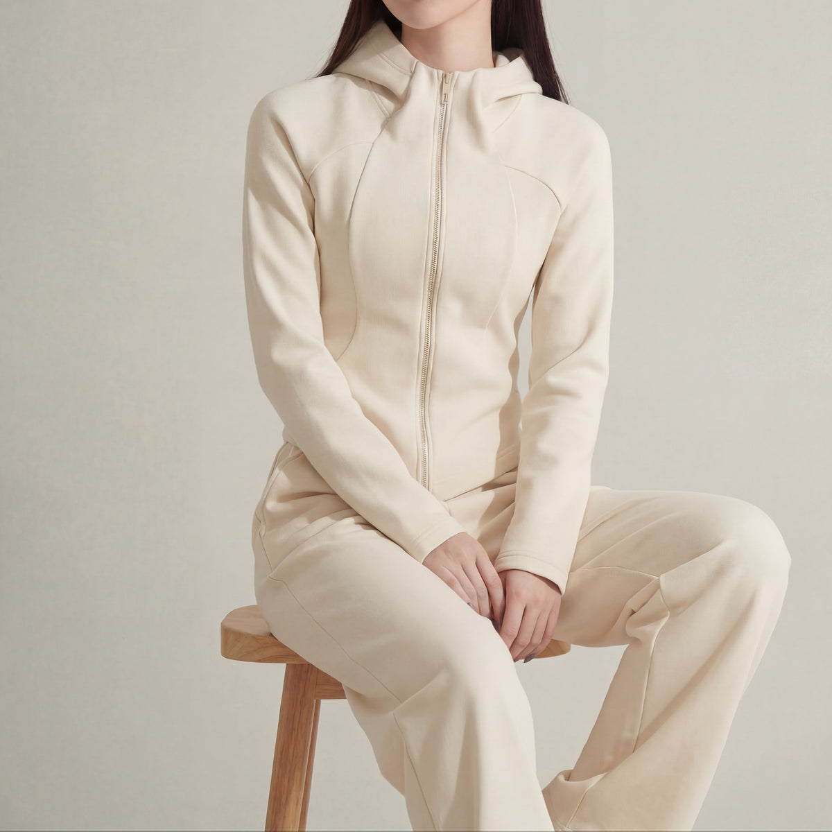Brushed Knit Zip Hoodie & Pant Set