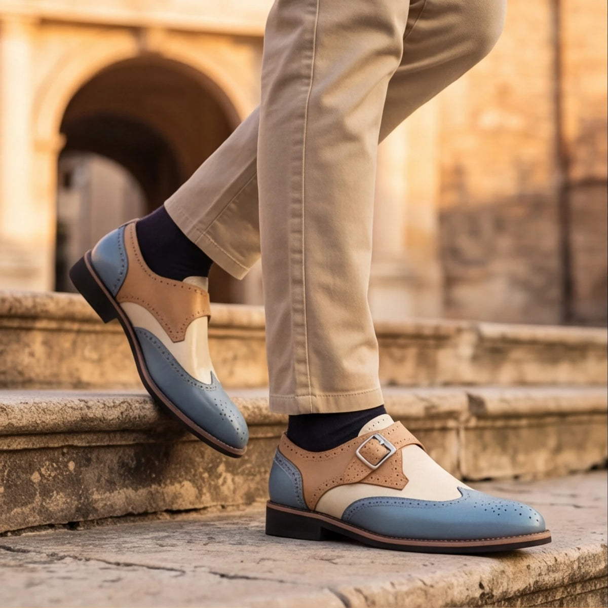 Mayfair Wingtip Monk Strap