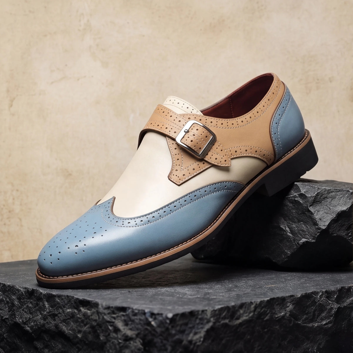 Mayfair Wingtip Monk Strap