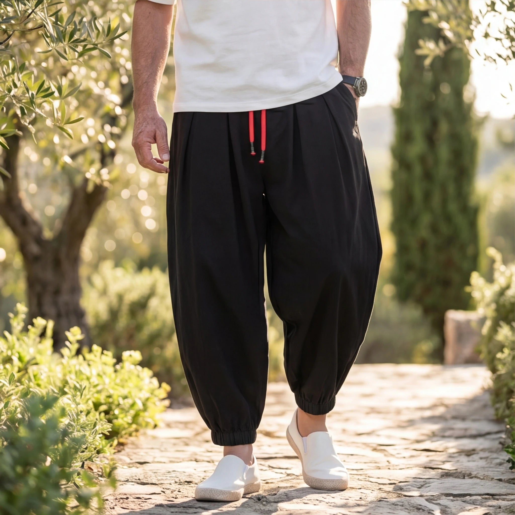 James Linen Harem Pant
