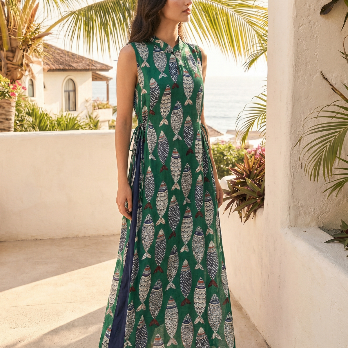 Marina Coastal Midi Dress