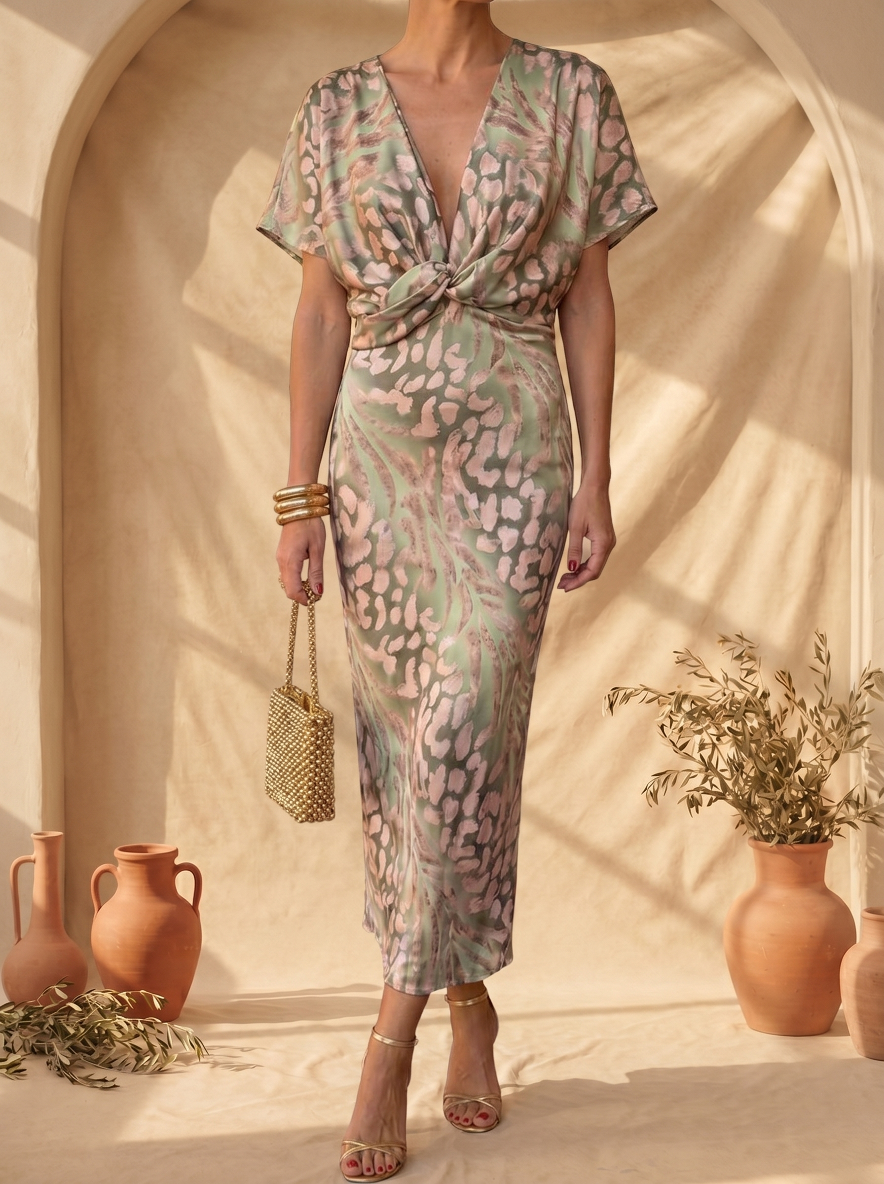 Celestia | Elegant dress in lightweight and fluid fabric