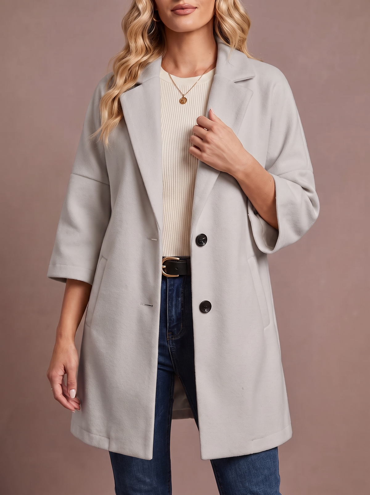 Adeline Elegant Coat - Grey