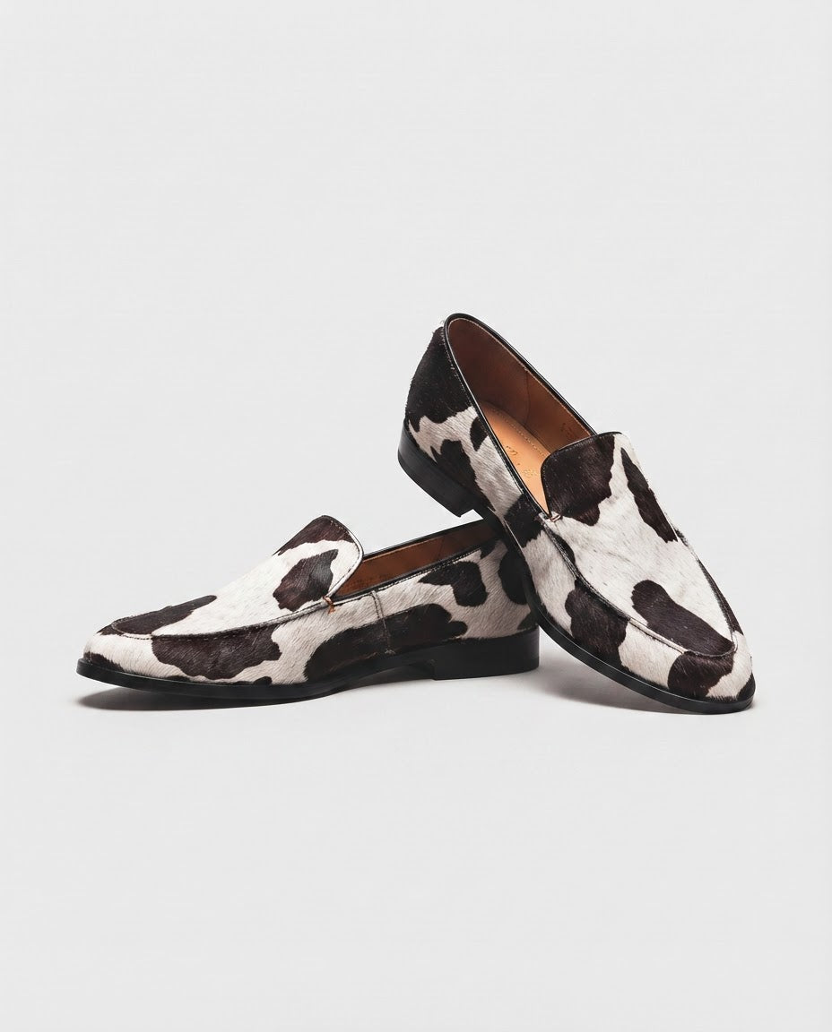 Bruna Loafers — Cow Print