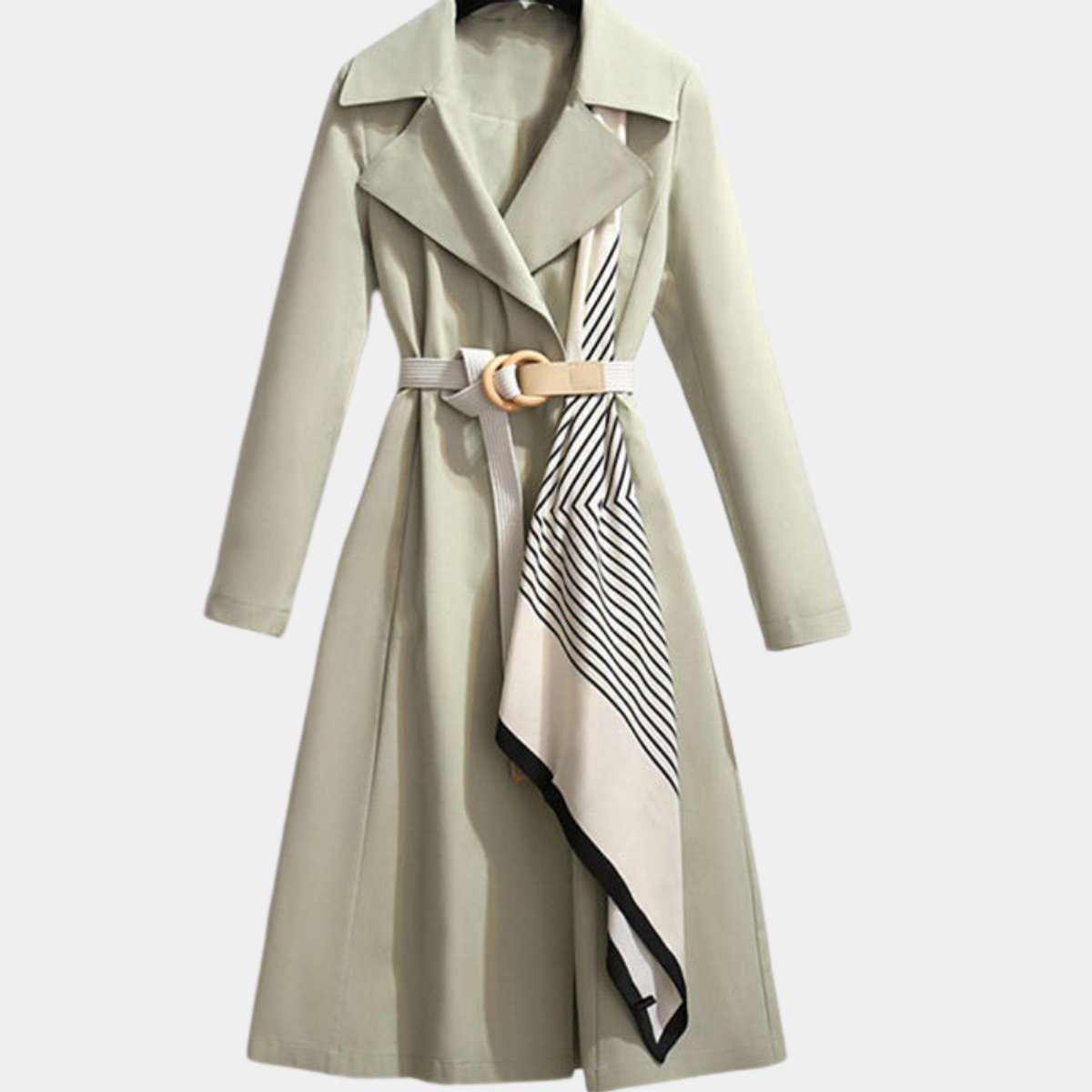 Claire | Classic Belted Midi Trench