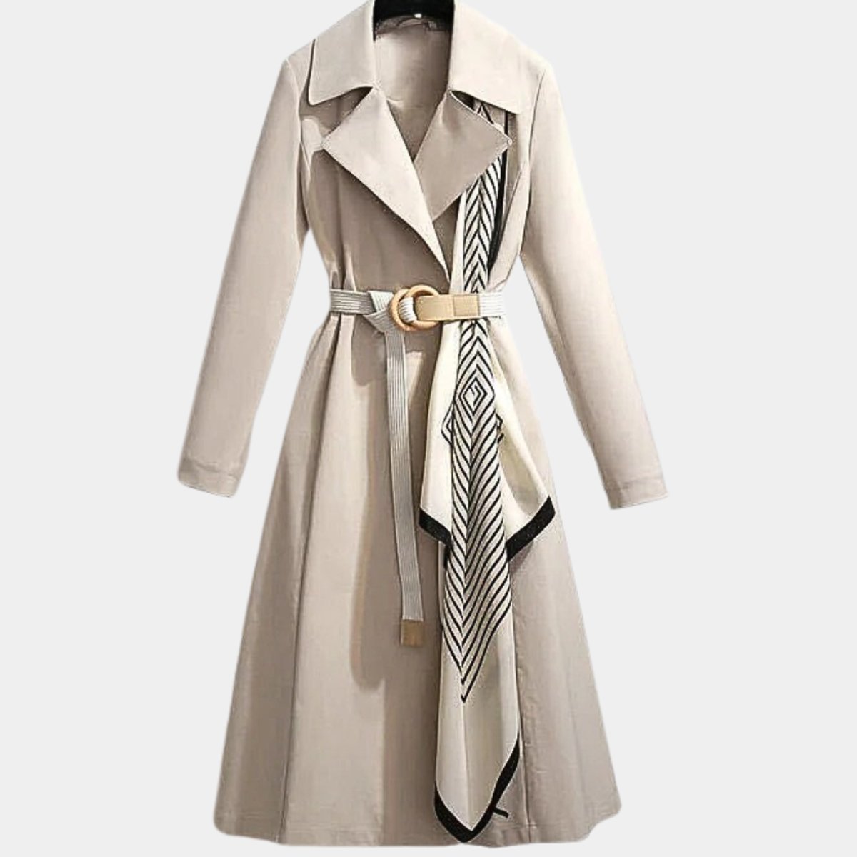 Claire | Classic Belted Midi Trench