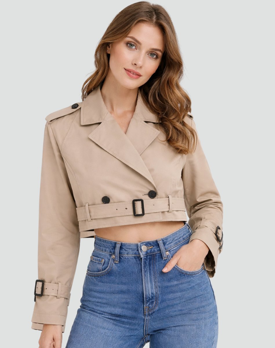 Jenna | Belted Short Trench Coat