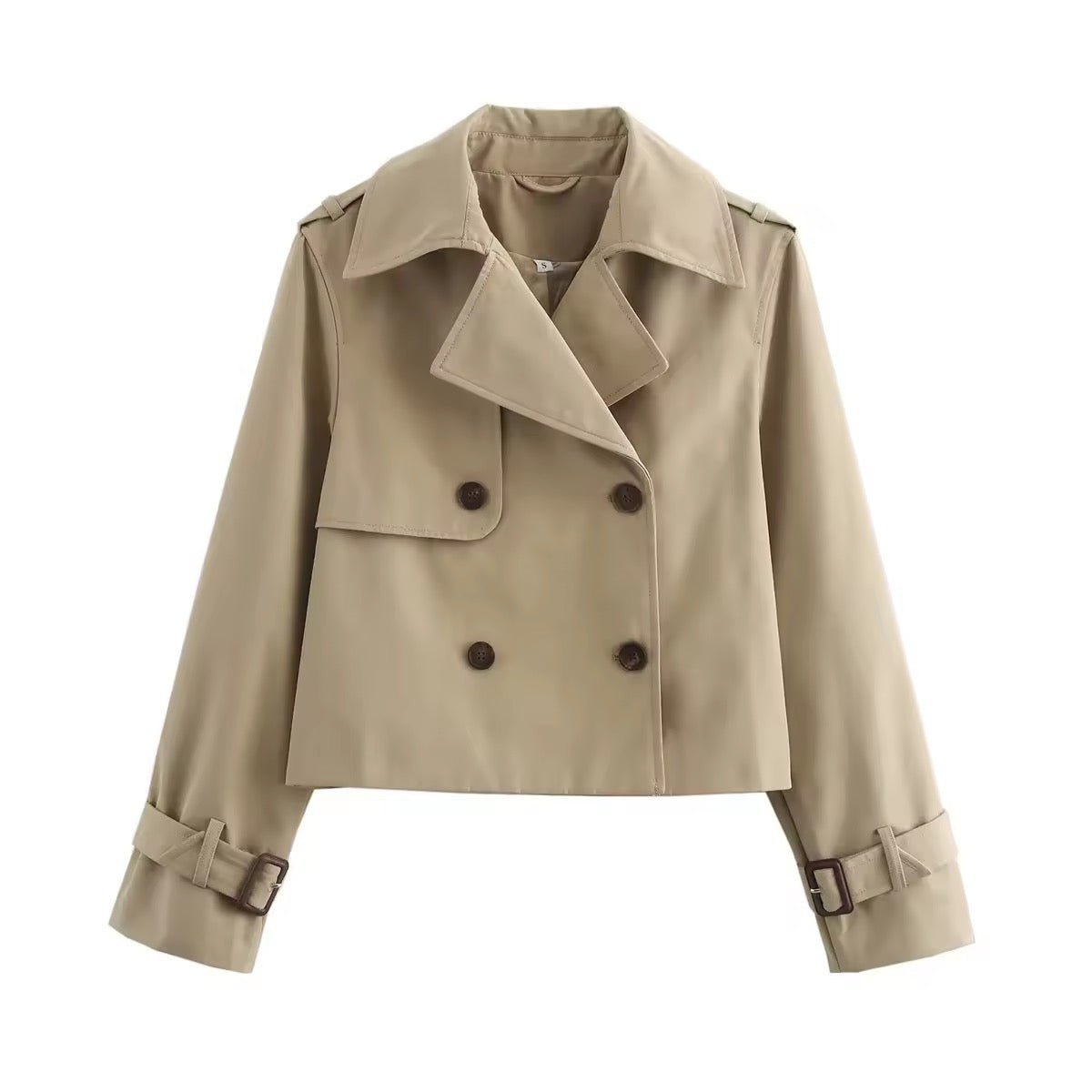 Eugenia | Cropped Double-Breasted Trench Coat