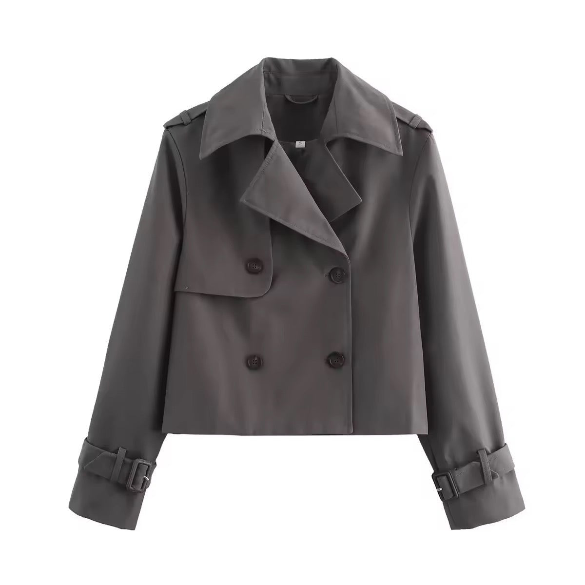Eugenia | Cropped Double-Breasted Trench Coat
