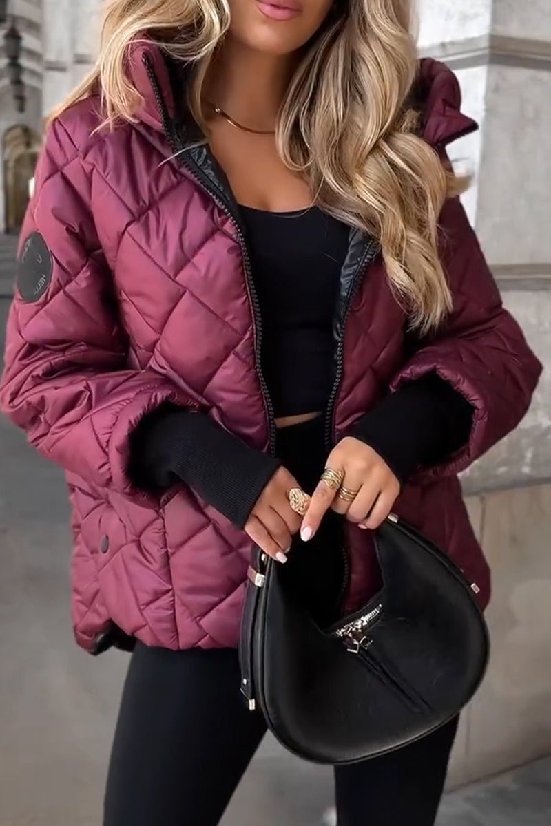 Marley | Diamond Quilted Jacket with Hood and Zip