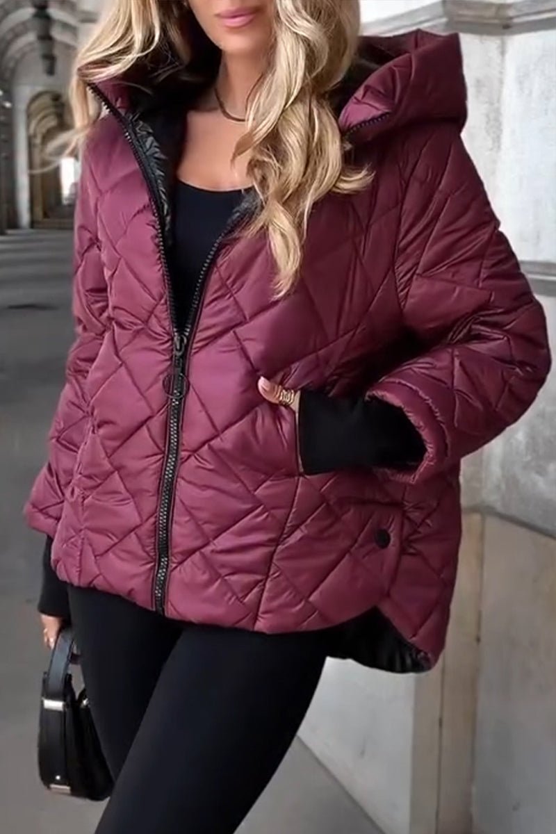 Marley | Diamond Quilted Jacket with Hood and Zip