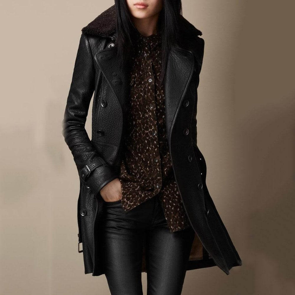Selma | Double-Breasted Structured Trench Coat