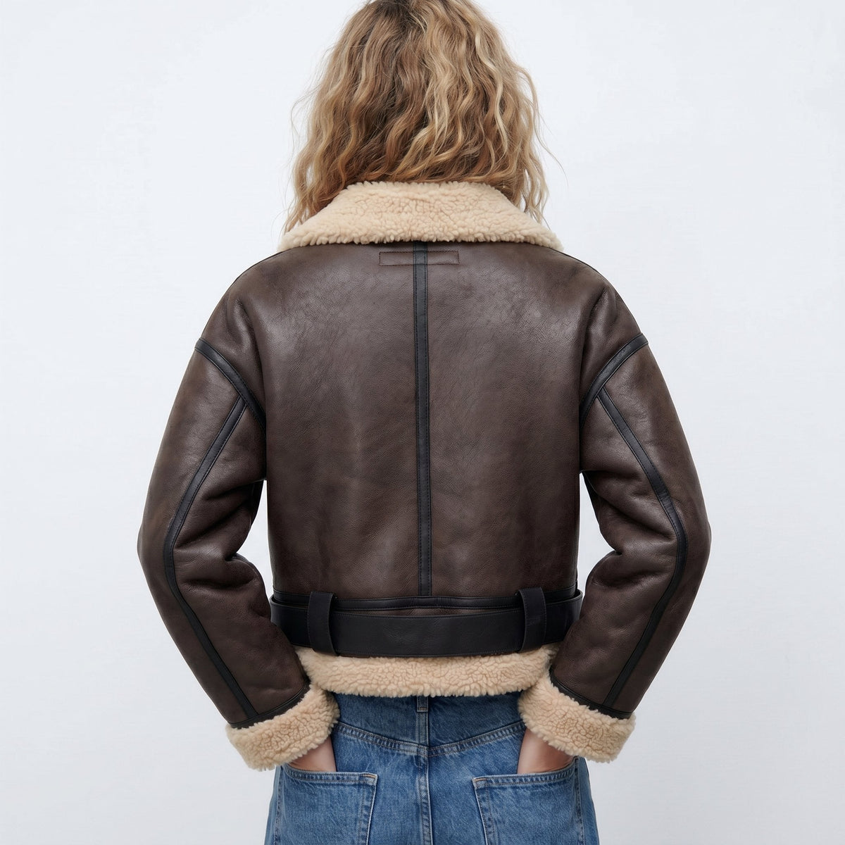 Verena | Cropped Aviator Bomber Jacket