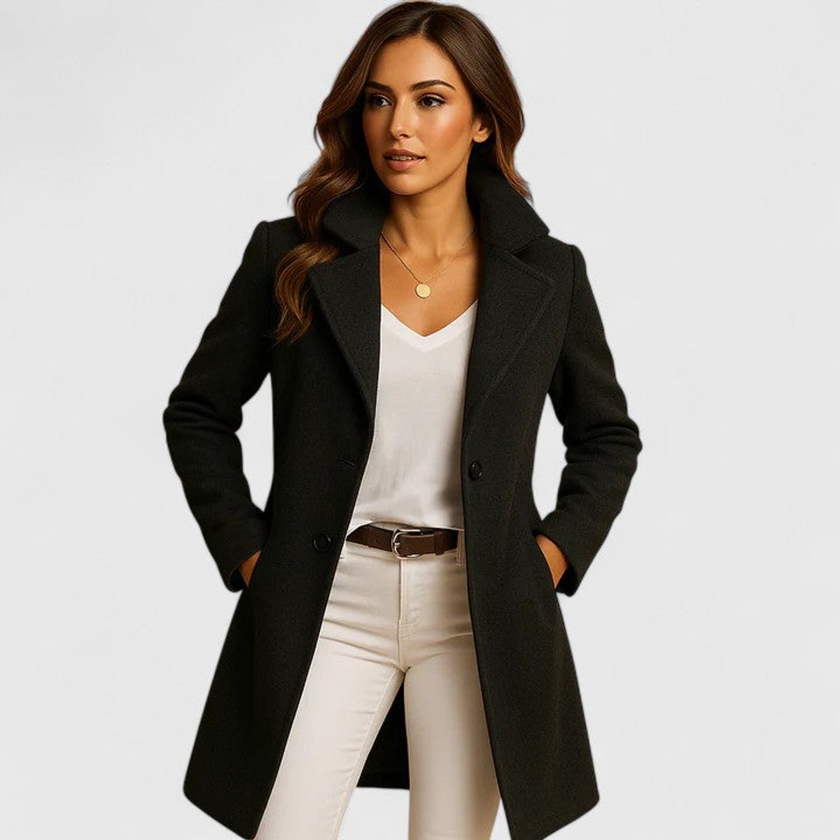 Blanche | Tailored Notch-Lapel Long Coat