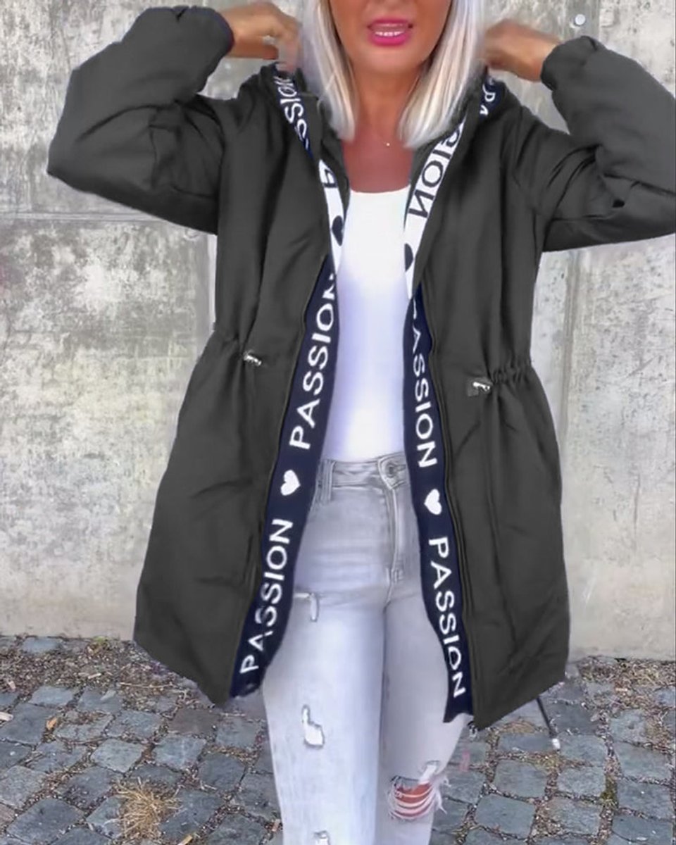 Cassidy | Midi Parka with Hood and Drawstring