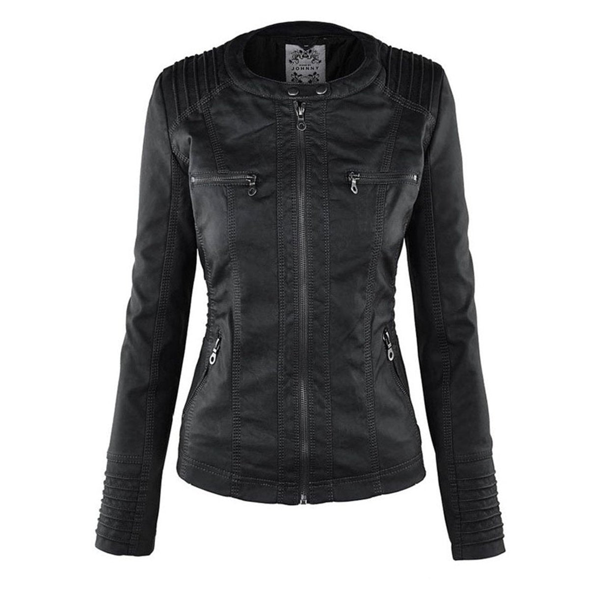 Lucinda | Hooded Moto Jacket with Removable Hood