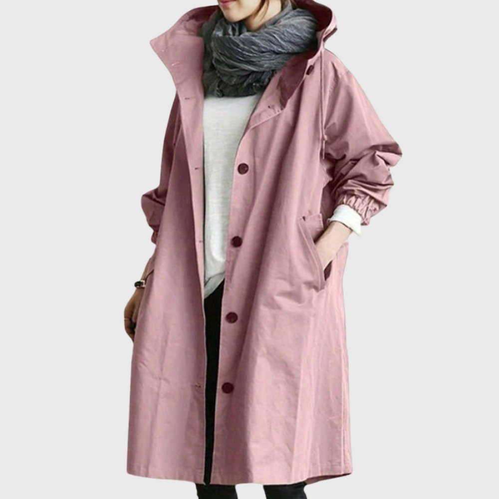 Ruby | Long Relaxed Fit Hooded Trench Coat