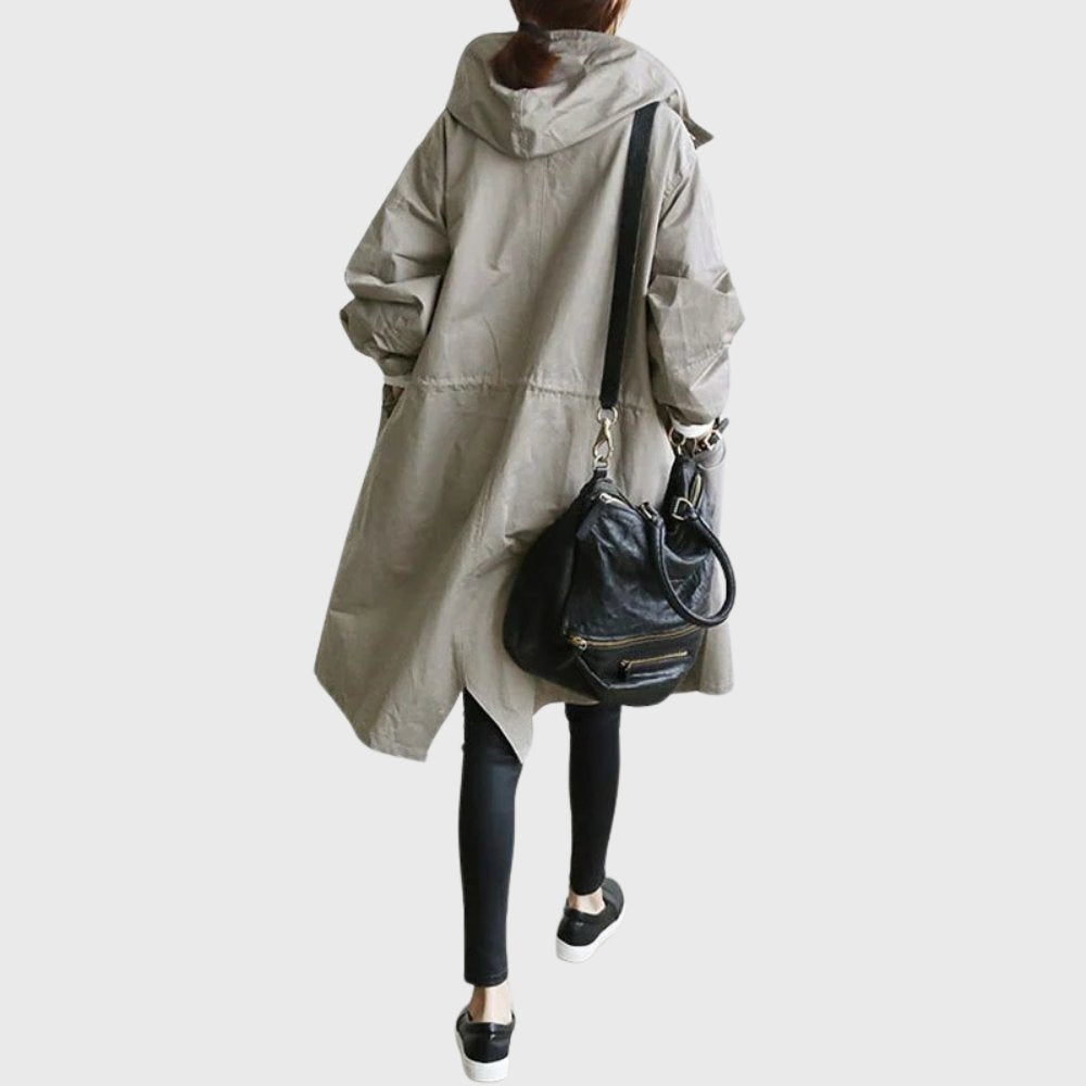 Ruby | Long Relaxed Fit Hooded Trench Coat