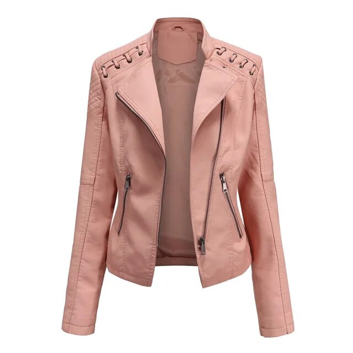 Violet | Zipped Moto Style Jacket