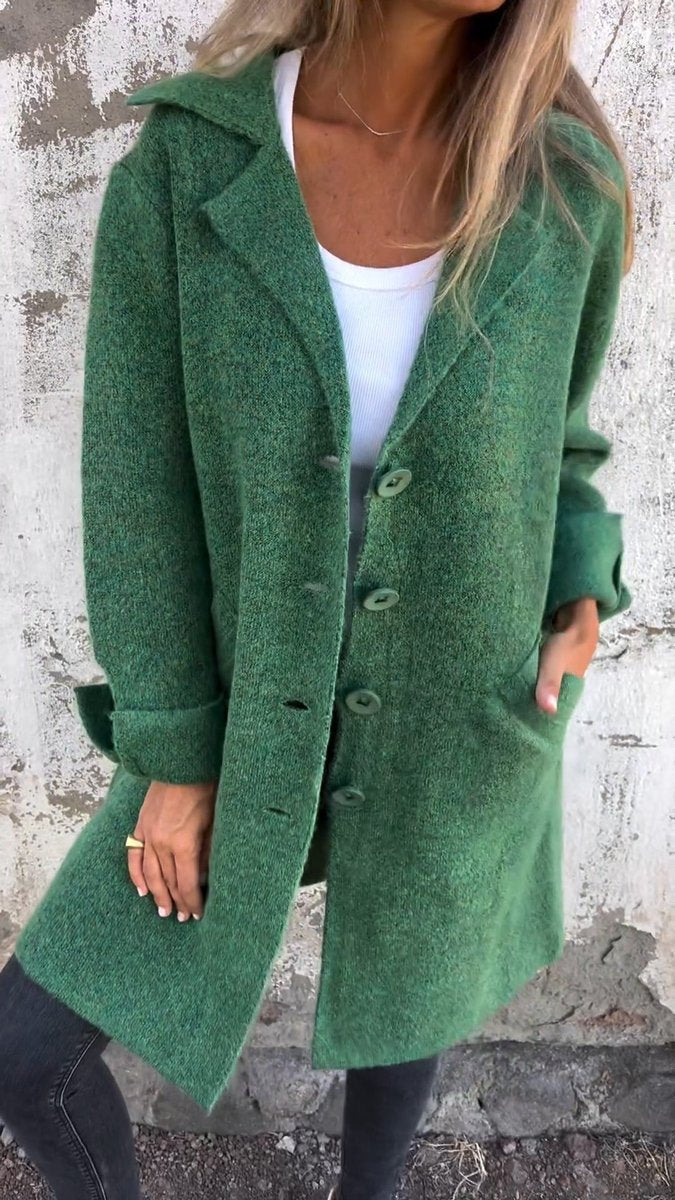 Lydia | Long Casual Coat with Lapels