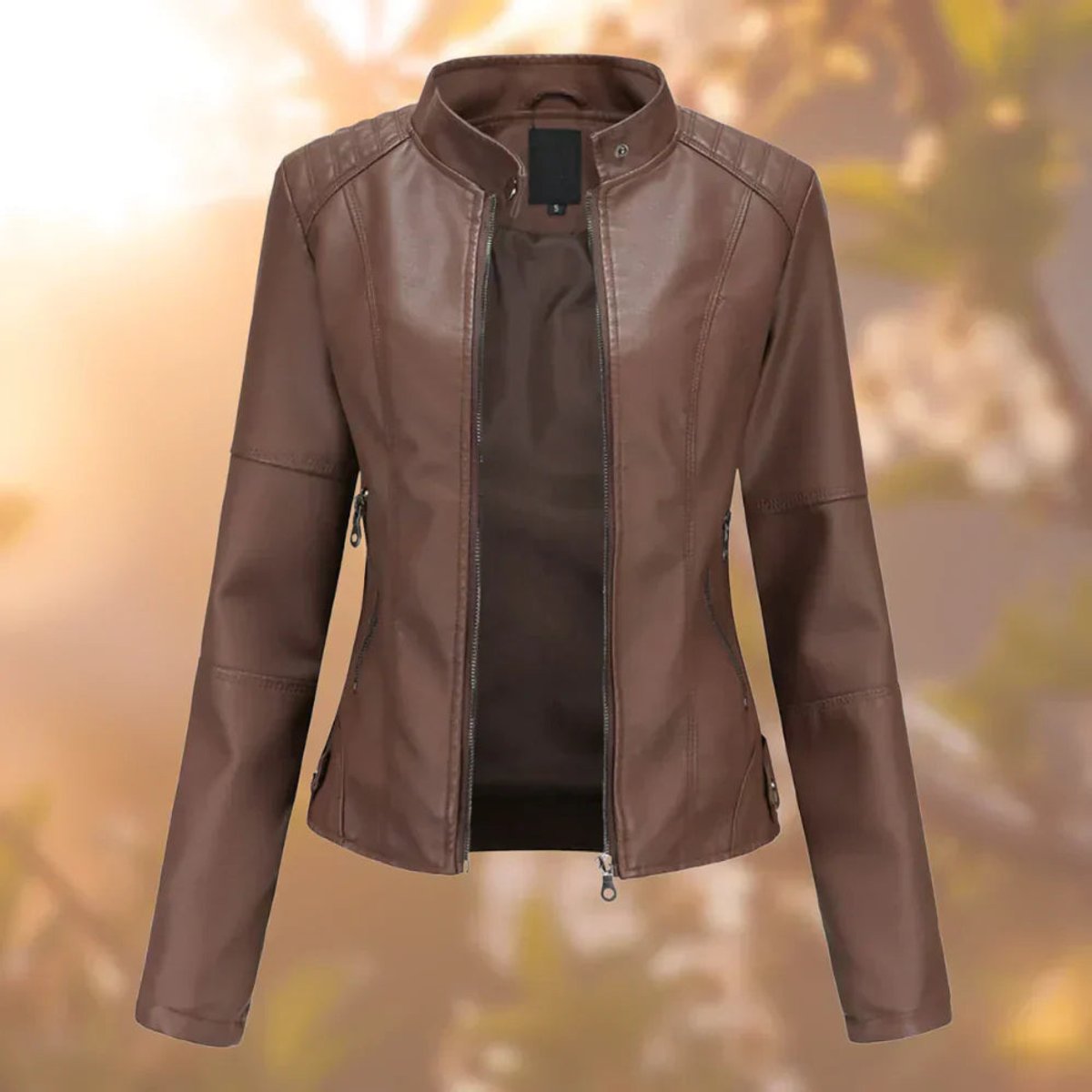 Lara | Women's Fitted Zip Moto Jacket