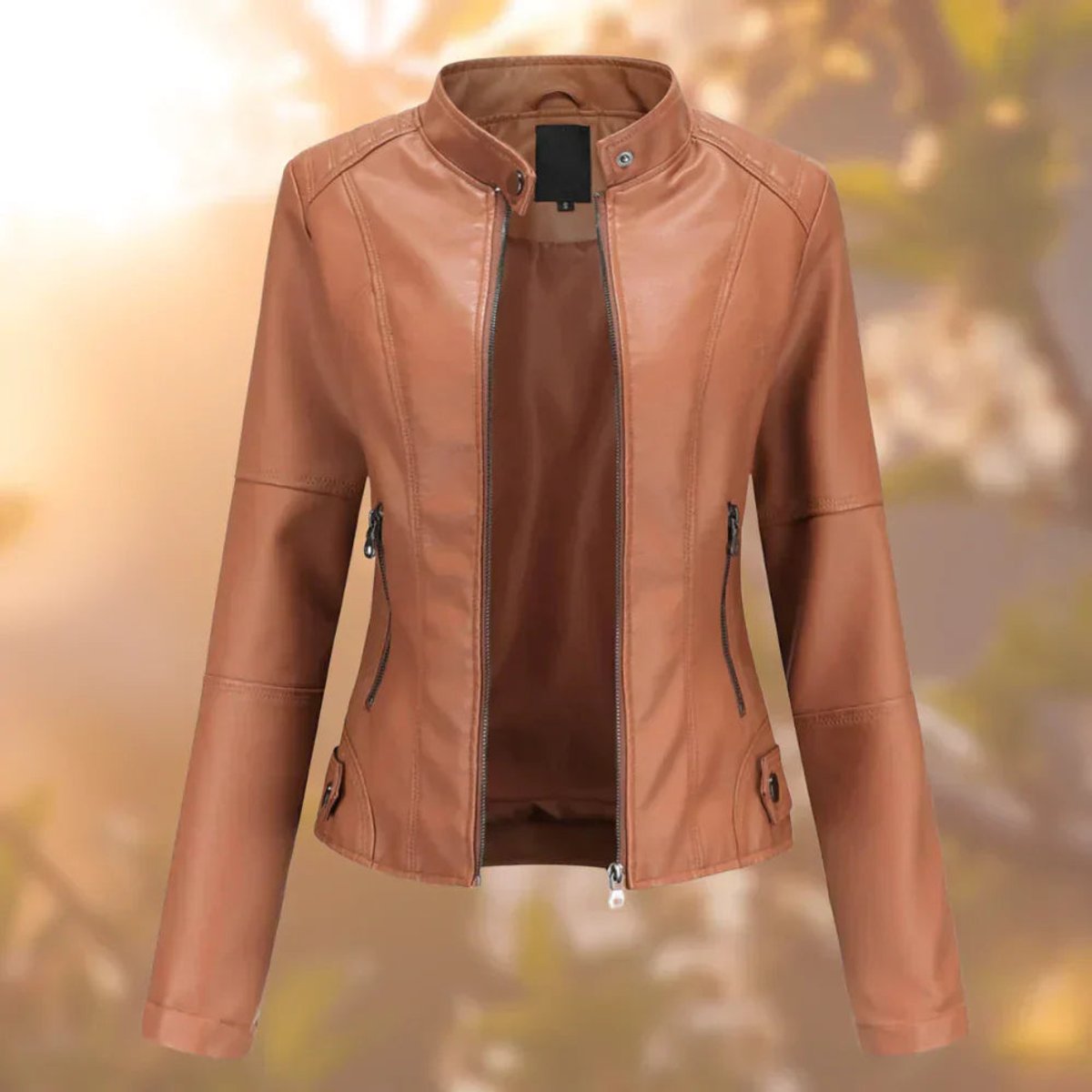 Lara | Women's Fitted Zip Moto Jacket