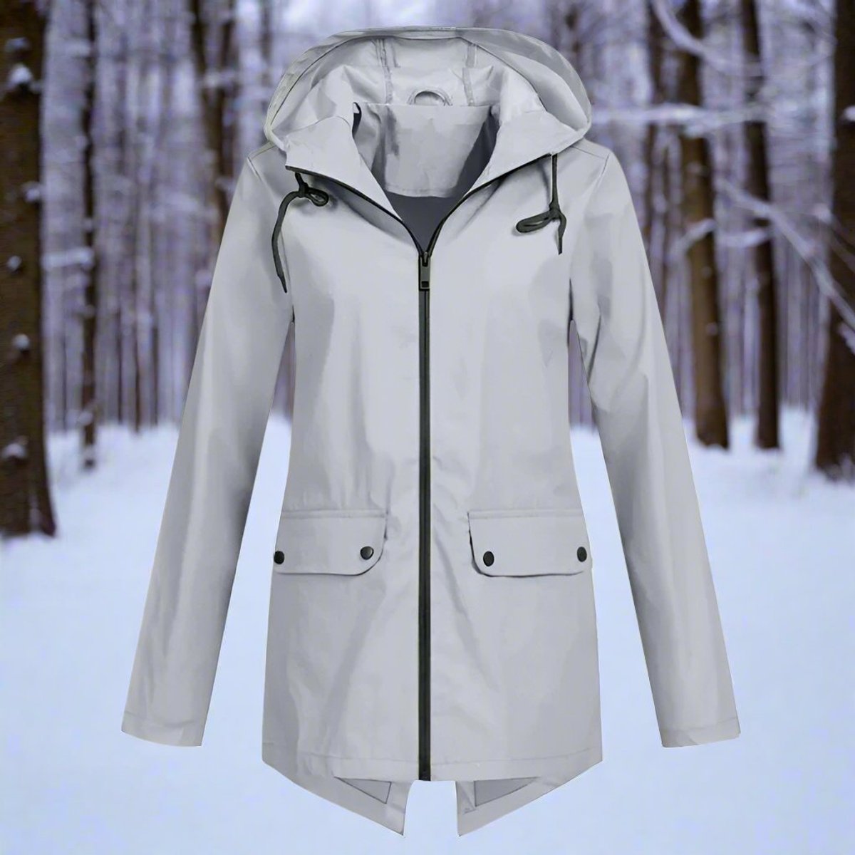 Lorraine | Hooded Waterproof Longline Rain Jacket