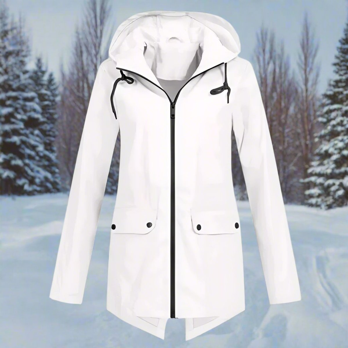 Loretta | Long Hooded Waterproof Coat