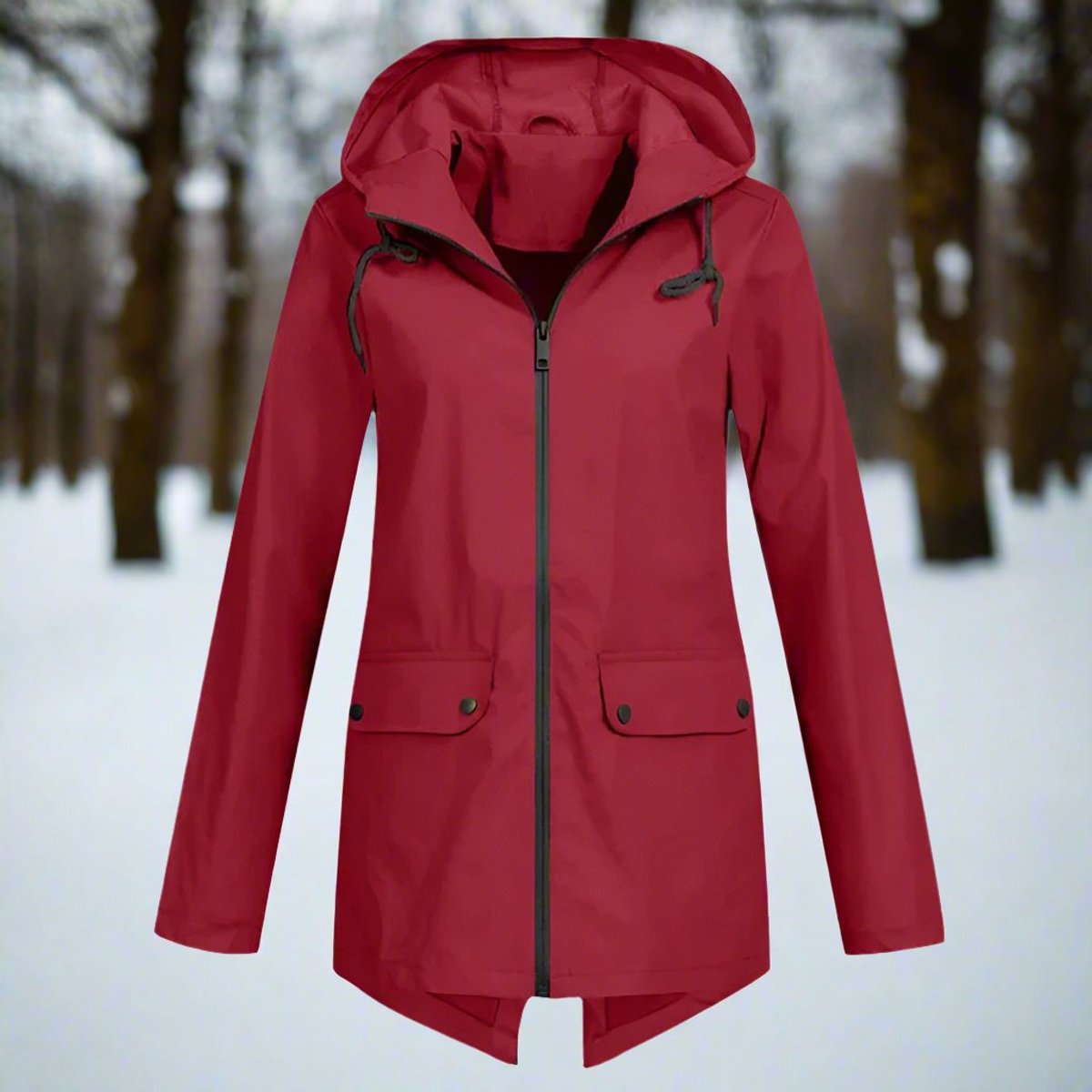 Loretta | Long Hooded Waterproof Coat